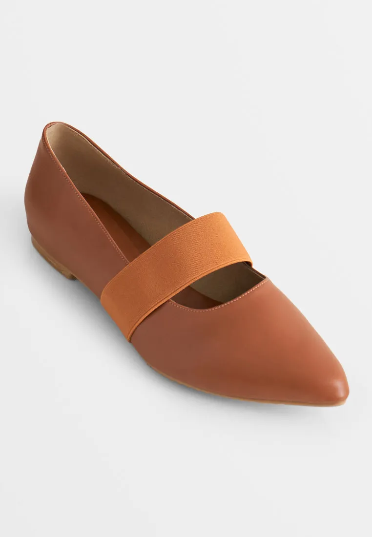 Violette Elastic Band Pointed Toes Flats