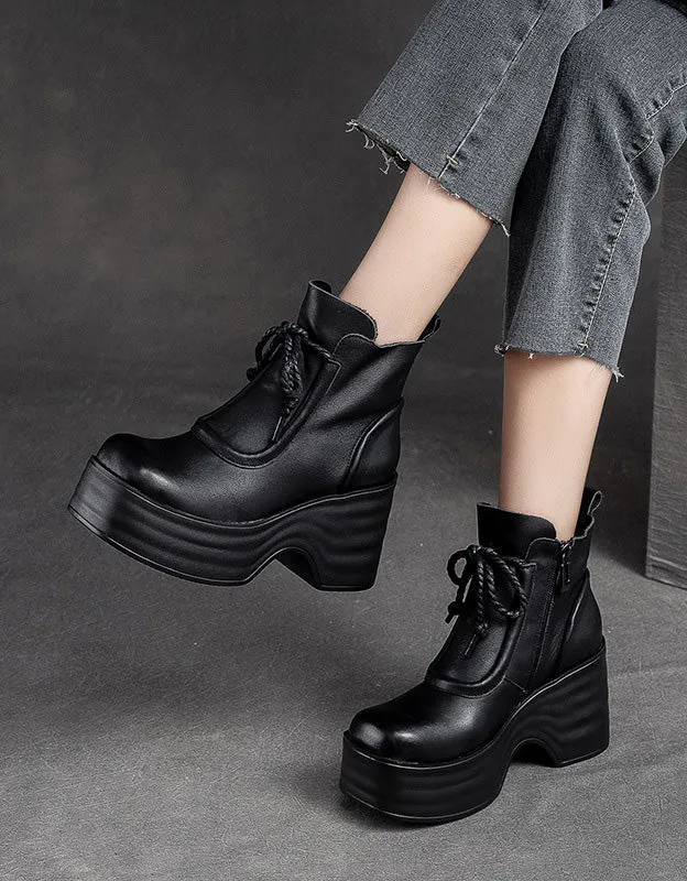 Winter Autumn Square Toe Comfortable Platform Boots