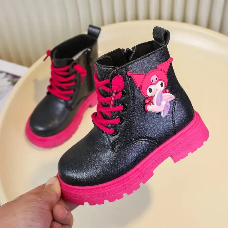 Winter Girls Fashion Leather  High Top Waterproof Boots