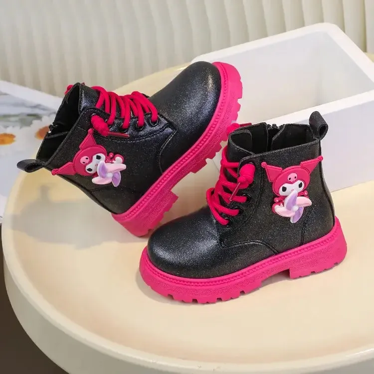 Winter Girls Fashion Leather  High Top Waterproof Boots